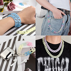 150шт 6 цвета имитация желе акриловые соединительные кольца&nbsp;JACR-CJ0001-01