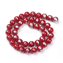 Abalorios de jade natural de mashan hebras&nbsp;G-G833-6mm