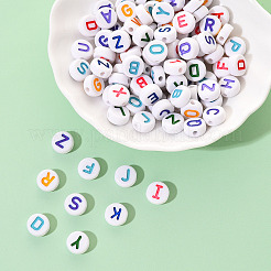 Непрозрачные белые акриловые бусины&nbsp;SACR-YW0001-23D