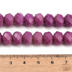 Hilos de cuentas facetadas de jade blanco natural teñido&nbsp;GG-CBAE966-01B-B