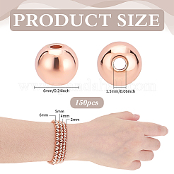 Perles en laiton&nbsp;KK-PH0012-56RG-04