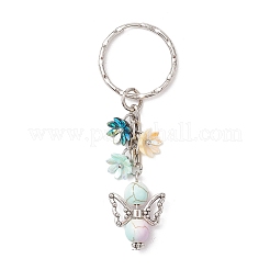 6 llavero con colgante de ángel de turquesa sintética de 6 colores&nbsp;KEYC-JKC01107