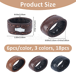 18 anneau de boucle de ceinture en cuir 3 couleurs&nbsp;DIY-FH0010-92