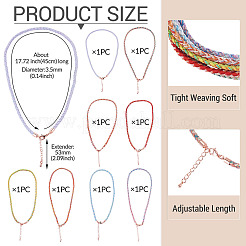8 cordon rond en nylon et coton de 3.5 mm&nbsp;NJEW-TA0001-26RG