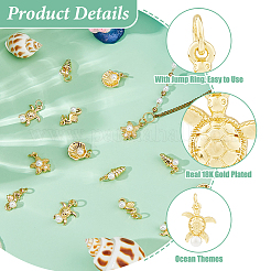 15шт 3 стиля латунные подвески&nbsp;KK-HS0015-48