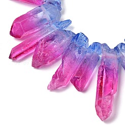 Нити из двухцветных бусин из натурального кварца&nbsp;G-Z131-K01-07