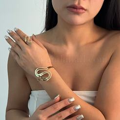 S-образные браслеты-манжеты из сплава и наборы колец&nbsp;FS-WG5B779-01