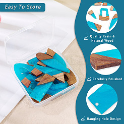 20шт 10 стиля подвески из смолы и дерева&nbsp;WOOD-TA0002-67C