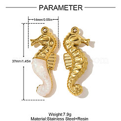 Подвески из нержавеющей стали 304 из смолы&nbsp;STAS-OY010-13G