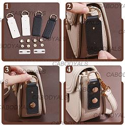 2 Beutel Rechteck Kunstleder Hängeverschlüsse DIY Kit&nbsp;DIY-CY0003-09B