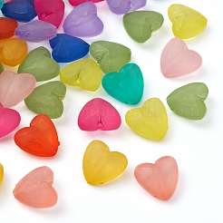 100шт 10 цвета прозрачные акриловые бусины&nbsp;FACR-YW0001-02