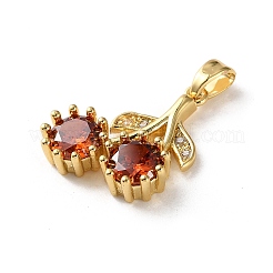 Pendentifs avec zircon cubiques à micro-pavés en laiton&nbsp;KK-I278-01G