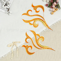 2 pièce de patchs à repasser/coudre en tissu brodé informatisé pour vêtements en nuage&nbsp;DIY-GF0012-97A