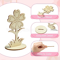 6 стиль своими руками незаконченные вырезанные из дерева цветы&nbsp;WOOD-CJ0002-30