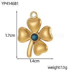 Подвески из нержавеющей стали 304 с микропаве из кубического циркония&nbsp;STAS-OY012-30G