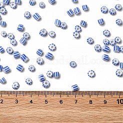 8/0 perles de rocailles en verre transparent de couleurs opaques&nbsp;X-SEED-F003-04B-02