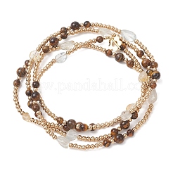 Круглые натуральные тигровые глаза и самородки&nbsp;NJEW-JN05907-01