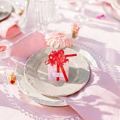 Прозрачные подарочные коробки для упаковки конфет из ПВХ с лентой и искусственным цветком&nbsp;CON-TAC0001-20C