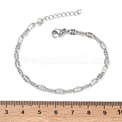 Bracciali da donna con catene a maglie in acciaio inossidabile 304&nbsp;BJEW-D466-08A-P