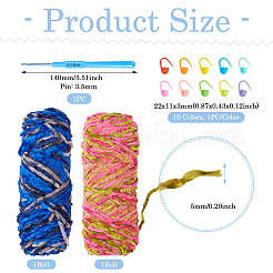 2 рулон полиэстеровой пряжи 2 цветов&nbsp;DIY-TA0011-46