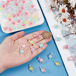 100 шт. Прозрачные акриловые бусины&nbsp;TACR-SP0001-19