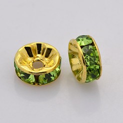 Perline distanziatori strass in ottone&nbsp;RB-A014-Z8mm-07G-NF