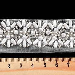 Garnitures de dentelle de fleur de polyester&nbsp;OCOR-A007-23