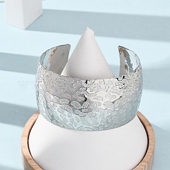 Bracciali rigidi da donna in ottone martellato&nbsp;BJEW-A163-04A-P
