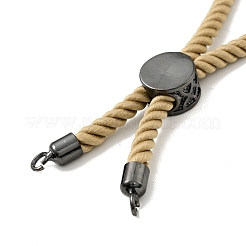 Bracelets coulissants en corde milan torsadée à moitié finis&nbsp;FIND-G032-01B-01