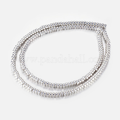 Немагнитные синтетический гематит бисер пряди&nbsp;G-P338-26B-2x3mm-MS