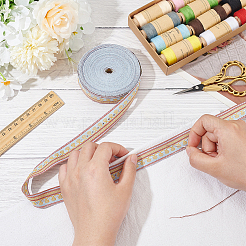 Жаккардовая цветочная лента из полиэстера длиной 12.5 ярд.&nbsp;OCOR-FG0002-28B