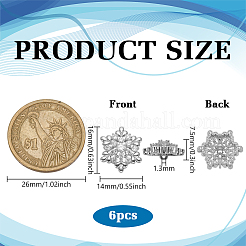 6 шт. латунные пуговицы с 1 отверстиями&nbsp;BUTT-FG0001-54P
