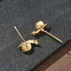 Латунные серьги-гвоздики для женщин&nbsp;EJEW-F403-05G