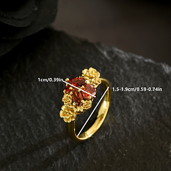 Кольца для женщин с латунным паве из кубического циркония&nbsp;VD2246-4