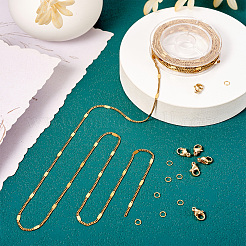 Набор для изготовления браслетов из ожерелий и цепочек Фигаро из нержавеющей стали 304 своими руками&nbsp;DIY-TA0009-98