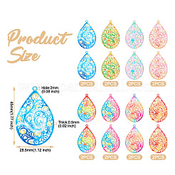 16 шт. большие филигранные подвески из нержавеющей стали 430&nbsp;STAS-TA0002-26