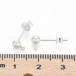 Посеребренные латунные серьги&nbsp;X-EC593-S