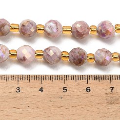 Galvanisierte natürliche Druzy Geode Kristallperlen Stränge&nbsp;G-F833-P01-8mm