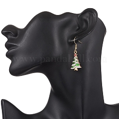 10 пара эмалевых сережек-елочек из сплава&nbsp;EJEW-JE06538