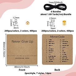 DIY-Kits zum Herstellen von Morsecode-Armbändern&nbsp;DIY-UN0008-17