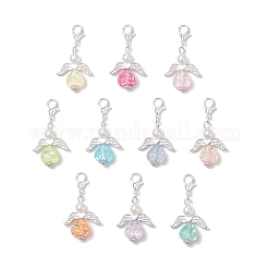 Подвески в форме сердца из прозрачной смолы в виде ангела&nbsp;HJEW-JM04141