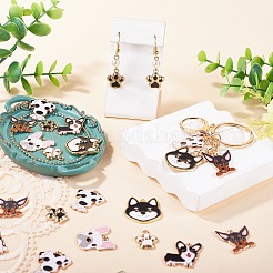 32pcs 8 styles de pendentifs en émail en alliage&nbsp;ENAM-TA0004-18