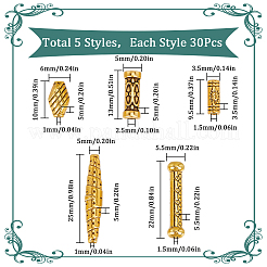 150шт 5 стиля бусины из сплава в тибетском стиле&nbsp;FIND-SC0010-57AG