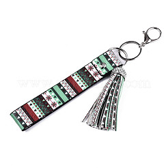 Llavero de borla de cuero de la PU&nbsp;KEYC-T006-01E