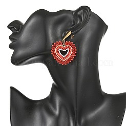 Perle de verre perles dangle boucles d'oreilles&nbsp;EJEW-MZ00768-02