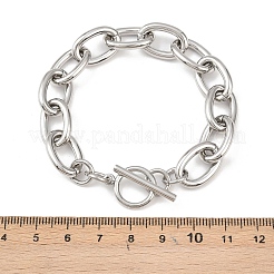 304 Edelstahl-Kabelkettenarmbänder für Damen&nbsp;BJEW-C129-08B-P