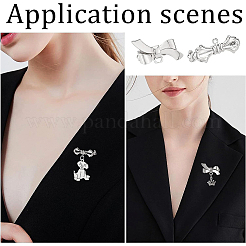 Alfileres de latón para falda escocesa con lazo y 1 lazo&nbsp;KK-H738-35
