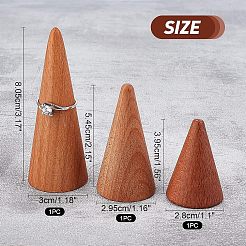 Présentoir à bagues en bois de hêtre&nbsp;ODIS-WH0007-58