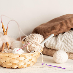 100 шт. 2 вида пластиковых спицы для пряжи&nbsp;SENE-SP0001-02