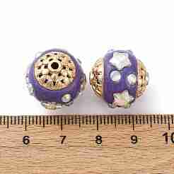 Круглые бусины из смолы ручной работы из Индонезии&nbsp;IPDL-P005-22KCG-03